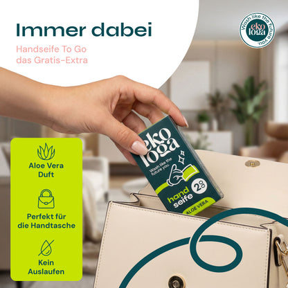 Umweltfreundliche Waschmittelblätter (64 Waschgänge mit Handseife)